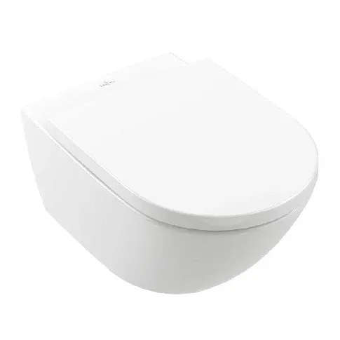 Bilde av best pris Villeroy&Boch Subway 3.0 Toalettpakke - Vegghengt Toalett + Sete Hvit Ceramicplus Vegghengt toalett
