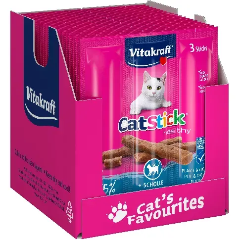 Bilde av best pris Vitakraft - 20 x Cat Stick Plaice&Omega 3 MSC,3pc,Cat - Kjæledyr og utstyr