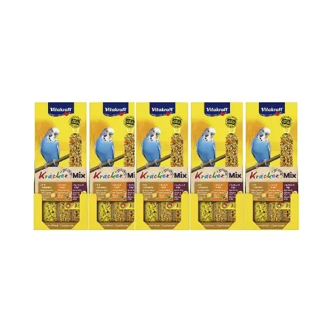 Bilde av best pris Vitakraft - Bird treats - 5 x Kräcker Mix Honey/fruit/egg for budgies (bundle) - Kjæledyr og utstyr