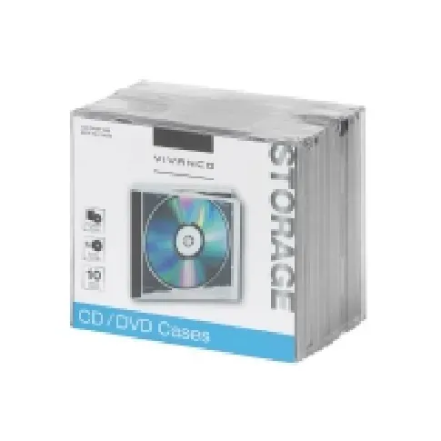 Bilde av best pris Vivanco 31693, Smykkeskrin, 1 disker, Svart, Gjennomsiktig, 124 mm, 142 mm, 100 mm PC-Komponenter - Harddisk og lagring - Medie oppbevaring