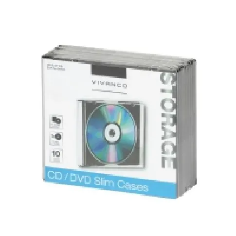 Bilde av best pris Vivanco 31695, Slimline, 1 disker, Svart, Gjennomsiktig, 124 mm, 142 mm, 55 mm PC-Komponenter - Harddisk og lagring - Medie oppbevaring