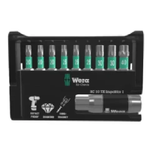 Bilde av best pris Wera Bit-Check 10 TX Impaktor 1 - Screwdriver bit and bit holder set - 10 deler - torx - T20, T25, T30, T40 - heksagonal Verktøy & Verksted - Skrutrekkere - Diverse