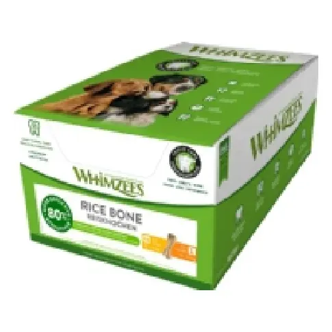Bilde av best pris Whimzees Ricebone L, 60 g, bulk - (50 pk/ps) Kjæledyr - Hund - Snacks til hund