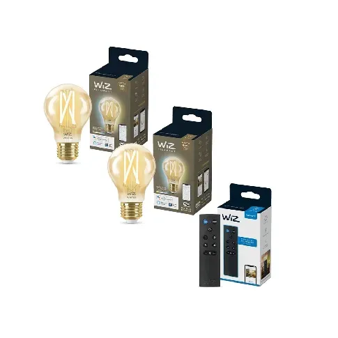 Bilde av best pris WiZ - 2xA60 Amber lampe E27 Justerbar Hvit&Fjernkontroll - Pakke - Elektronikk