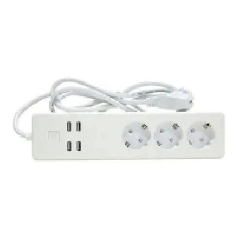 Bilde av best pris Woox R4028 - Smart strømstripe - AC 230 V - 3680 watt - Wi-Fi - utgangskontakter: 3 (4 x USB, 3 x strøm) - Europa PC & Nettbrett - UPS - Overspennignsbeskyttelse