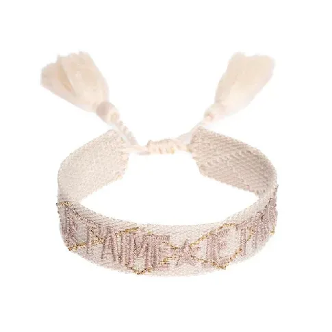 Bilde av best pris Woven Friendship Bracelet - "Je T'aime" Vanilla - Accessories