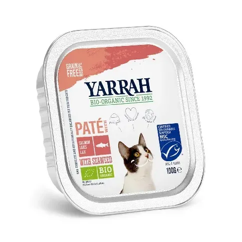 Bilde av best pris Yarrah Organic Cat Salmon Paté Grain Free 100 g Katt - Kattemat - Våtfôr