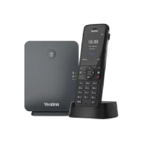 Bilde av best pris Yealink W78P - Trådløs VoIP-telefon - med Bluetooth-grensesnitt med anrops-ID - 1900 MHz - DECT - treveis anropskapasitet - SIP, SIP v2, RTCP-XR, VQ-RTCPXR - 10 linjer - svart, klassisk grå Tele & GPS - Fastnett & IP telefoner - Trådløse telefoner