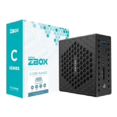 Bilde av best pris ZOTAC ZBOX C Series CI331 nano - Barebone - kompakt PC - 1 x Celeron N5100 / 1,1 GHz - RAM 4 GB - SSD 120 GB - UHD-grafikk - GigE - WLAN: 802.11a/b/g/n/ac, Bluetooth 5.0 - Win 11 per N PC & Nettbrett - Stasjonær PC