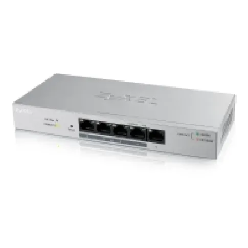 Bilde av best pris Zyxel GS1200-5HP v2 - Switch - Styrt - 1 x 10/100/1000 + 4 x 10/100/1000 (PoE+) - stasjonær - PoE+ (60 W) PC tilbehør - Nettverk - Switcher
