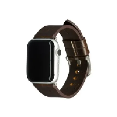 Bilde av best pris dbramante1928 Bornholm - Klokkestropp for smart armbåndsur - 176 - 224,5 mm - sølv, mørk brun - for Apple Watch (42 mm, 44 mm) Helse - Pulsmåler - Tilbehør