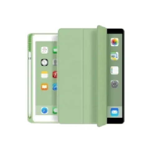 Bilde av best pris eSTUFF Pencil case - Skjermdeksel for nettbrett - polyuretanlær, termoplast-polyuretan (TPU) - lys grønn - 9.7 - for Apple 9.7-inch iPad (5. generasjon, 6. generasjon) PC & Nettbrett - Nettbrett tilbehør - Deksel & vesker