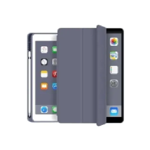 Bilde av best pris eSTUFF Pencil case - Skjermdeksel for nettbrett - polyuretanlær, termoplast-polyuretan (TPU) - purpur - 9.7 - for Apple 9.7-inch iPad (5. generasjon, 6. generasjon) PC & Nettbrett - Nettbrett tilbehør - Deksel & vesker