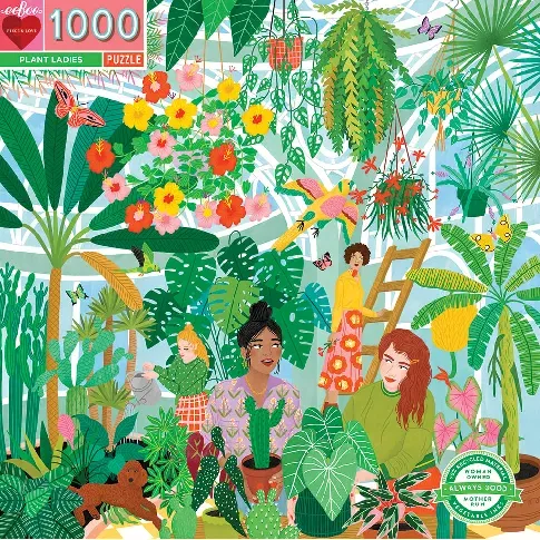Bilde av best pris eeBoo - Rundt puslespill 1000 stykker - Grønne fingre - Leker