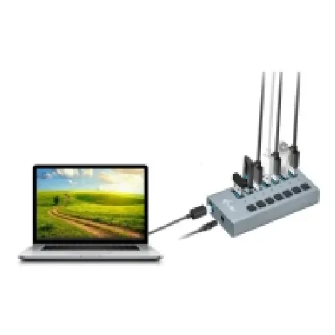 Bilde av best pris i-Tec USB 3.0 Charging HUB 7 port + Power Adapter 36 W - Hub - 7 x SuperSpeed USB 3.0 - stasjonær Tele & GPS - Mobilt tilbehør - Diverse tilbehør