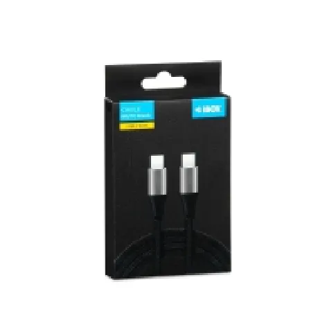 Bilde av best pris iBOX USB-C - USB-C USB-kabel 2 m Sort (IKUTC2B) PC tilbehør - Kabler og adaptere - Strømkabler