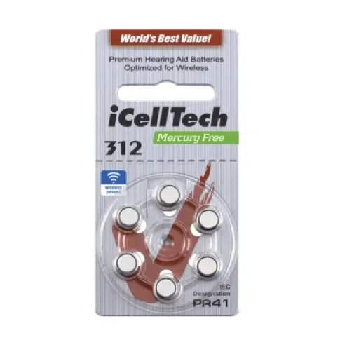 Bilde av best pris iCellTech ICellTech PR41/ZA312/D312/V312 Batterier og ladere,Batterier til høreapparat,Top Batteries