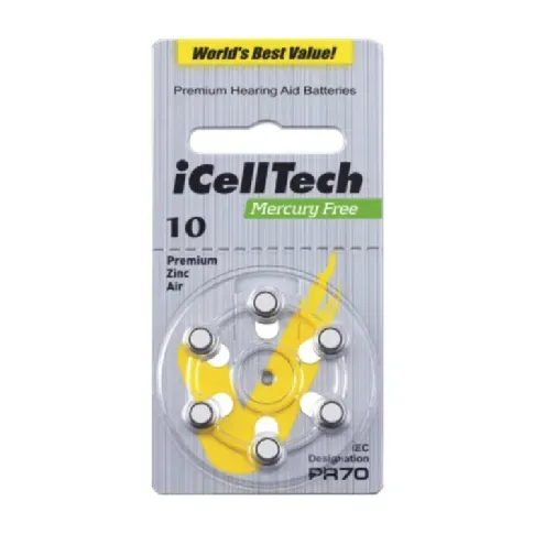 Bilde av best pris iCellTech ICellTech PR70/ZA10/DA10/V10 Batterier og ladere,Batterier til høreapparat,Top Batteries