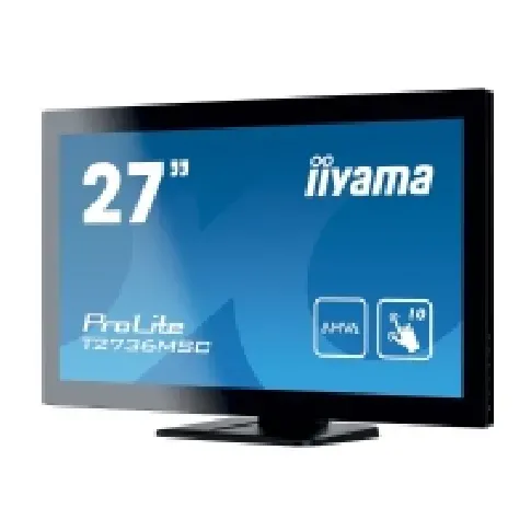 Bilde av best pris iiyama ProLite T2736MSC-B1 - LED-skjerm - 27 - berøringsskjerm - 1920 x 1080 Full HD (1080p) @ 60 Hz - A-MVA - 300 cd/m² - 3000:1 - 4 ms - HDMI, VGA, DisplayPort - høyttalere - svart PC tilbehør - Skjermer og Tilbehør - Skjermer