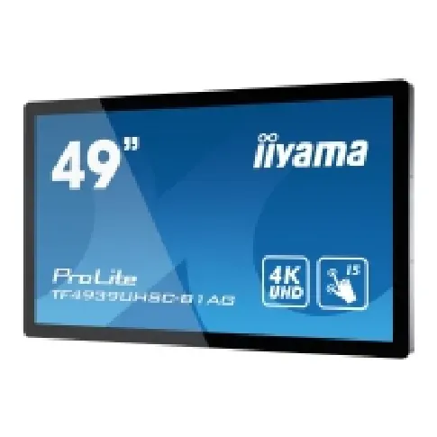 Bilde av best pris iiyama ProLite TF4939UHSC-B1AG - 49 Diagonalklasse LED-bakgrunnsbelyst LCD-skjerm - interaktiv digital skilting - med pekeskjerm (multiberørings) - 4K UHD (2160p) 3840 x 2160 - matt svart PC tilbehør - Skjermer og Tilbehør - Digitale skilt