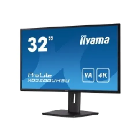 Bilde av best pris iiyama ProLite XB3288UHSU-B5 - LED-skjerm - 32 (31.5 synlig) - 3840 x 2160 4K @ 60 Hz - VA - 300 cd/m² - 3000:1 - 3 ms - 2xHDMI, DisplayPort - høyttalere - svart, matt PC tilbehør - Skjermer og Tilbehør - Skjermer