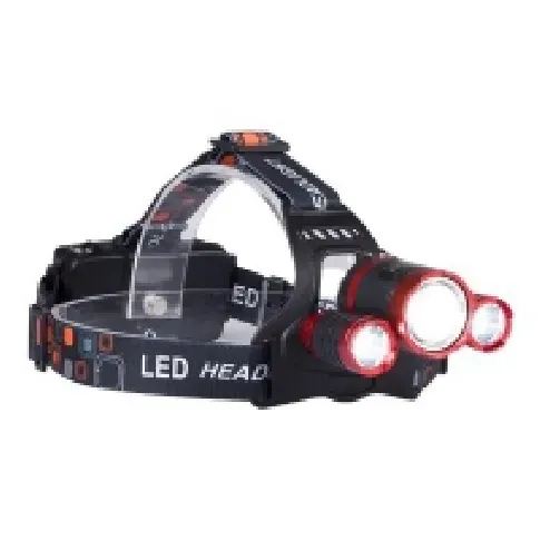 Bilde av best pris libox LB0106 - Hodelykt - LED - 4-modus - kald hvitt lys - svart, rød Belysning - Annen belysning - Hodelykter