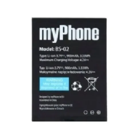 Bilde av best pris myPhone 1075 / HALO 2 900 mAh BS-02 batteri Tele & GPS - Batteri & Ladere - Batterier