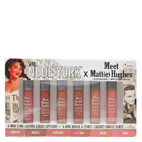 Bilde av best pris theBalm Meet Matte Hughes Mini Lip Kit Miss Nude York 6x1,2ml Sminke - Lepper - Leppestift