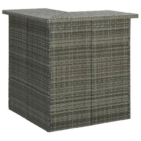 Bilde av best pris vidaXL Hjørnebarbord grå 100x50x105 cm polyrotting - Møbler > Bord > Spisebord
