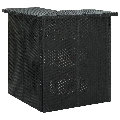 Bilde av best pris vidaXL Hjørnebarbord svart 100x50x105 cm polyrotting - Møbler > Bord > Spisebord