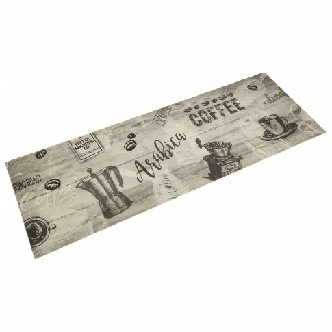 Bilde av best pris vidaXL Kjøkkenteppe vaskbar Coffee grå 60x180 cm fløyel