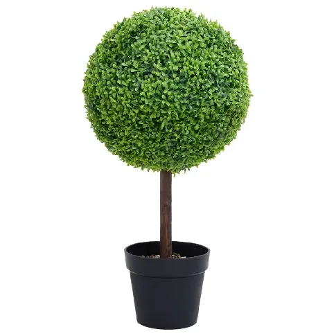 Bilde av best pris vidaXL Kunstig buksbomplante med potte ballformet 50 cm grønn - Kunstig flora - Kunstig plante blomst