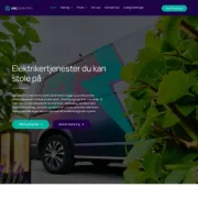 Skjermbilde av nettsiden til ABC Elektro AS