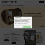 Skjermbilde av nettsiden til HISØY ELEKTRO AS