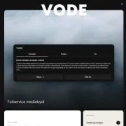 Skjermbilde av nettsiden til VODE AS