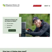 Skjermbilde av nettsiden til Hålogaland Elektro as (HLE)